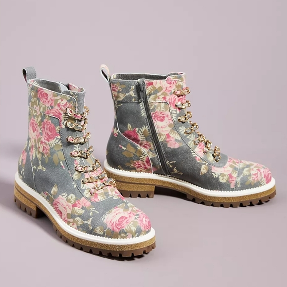 Anthropologie Cecelia New York Chance Hiking Boots - floral - Picture 2 of 16